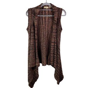 Anthropologie Sleeping on Snow Vest Womens Small‎ bohemian knit asymetrical